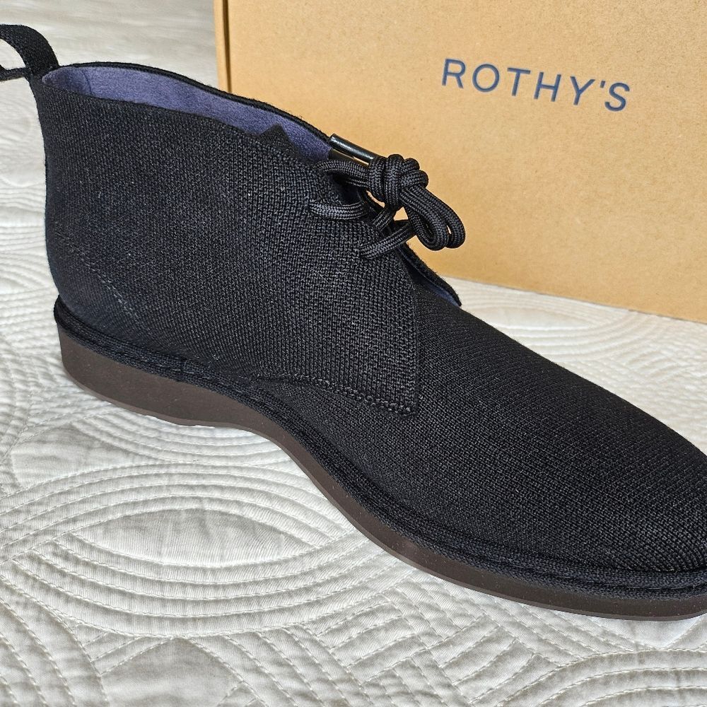 NIB Rothy's Chukka Boot Black Shoes 8.5 - Picture 5 of 16